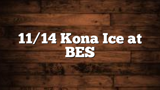 11/14 Kona Ice at BES