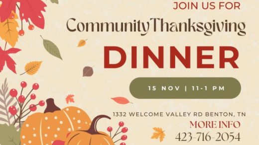 11/15 Welcome Valley Baptist Church Benton, TN Thanksgiving Dinner