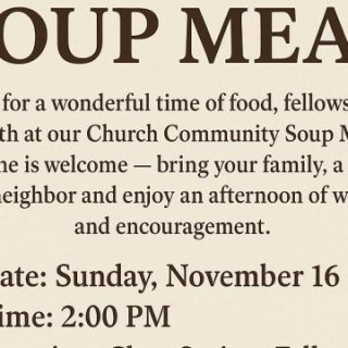 11/16 Clear Springs Fellowship Church Soup Meal Delano, TN