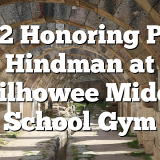 1/12 Honoring Pam Hindman at Chilhowee Middle School Gym