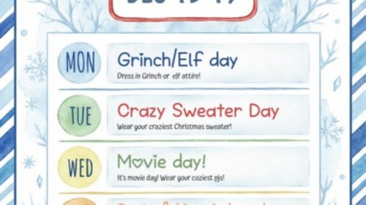 12/15 South Polk Elementary Spirit Week