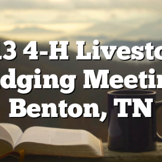 1/13 4-H Livestock Judging Meeting Benton, TN