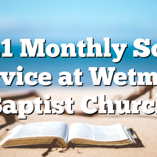 1/21 Monthly Song Service at Wetmore Baptist Church&nbsp;