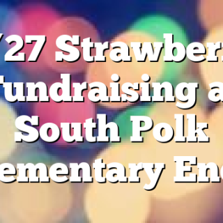 1/27 Strawberry Fundraising at South Polk Elementary Ends