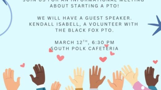 3/12 PTO Info Meeting at South Polk Elementary