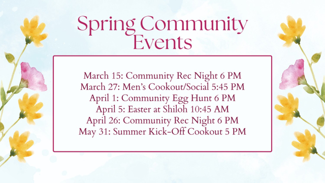 3/15 Community Rec Night at Shiloh Baptist Church