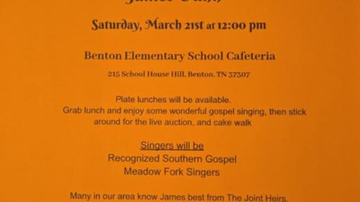 3/21 Singing and Live Auction Benefit Benton, TN