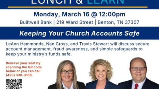 3/16 Lunch & Learn on  Church Account Safety Benton, TN