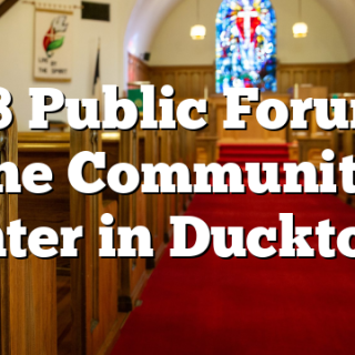 3/28 Public Forum at the Community Center in Ducktown