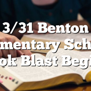 3/31 Benton Elementary School Book Blast Begins
