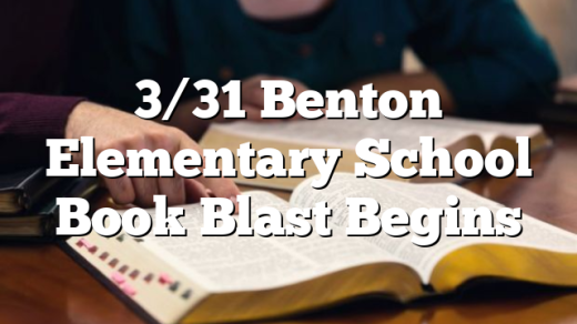 3/31 Benton Elementary School Book Blast Begins