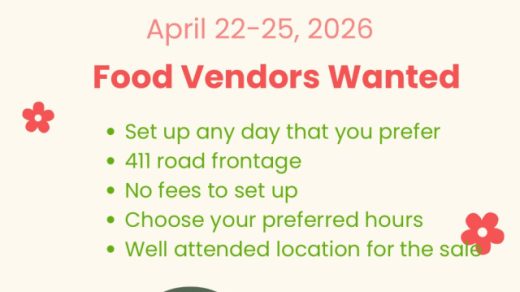 Food Vendors Wanted for Spring 411 Yard Sale Benton, TN