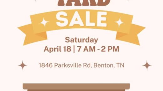 4/18 Bates Family Yard Sale Benton, TN