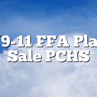 4/9-11 FFA Plant Sale PCHS