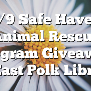 5/9 Safe Haven Animal Rescue Program Giveaway at East Polk Library