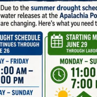 6/29 Hiwassee River Water Schedule Update