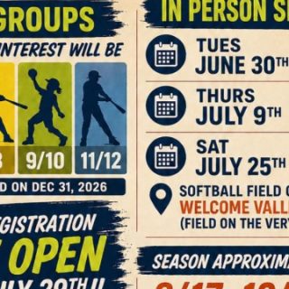 6/30 Youth Fall Softball Sign-ups for Polk