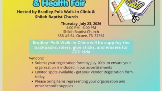 7/23 Back to School Bash and Health Fair Polk, TN