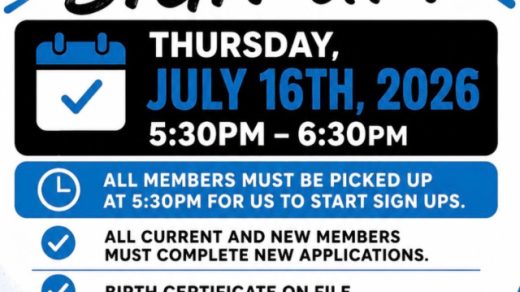 7/16 School Year Sign-ups at Boys & Girls Club