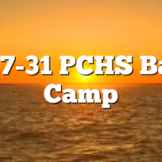 7/27-31 PCHS Band Camp