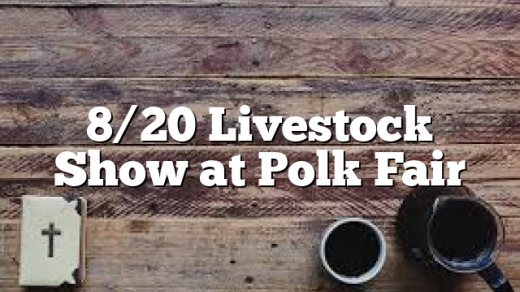 8/20 Livestock Show at Polk Fair