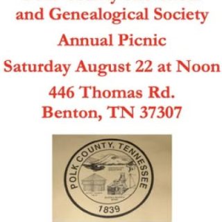 8/29 Polk Historical Society Annual Picnic Benton, TN