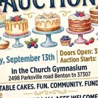 9/13 Cake Auction First Baptist Benton Youth Fundraiser