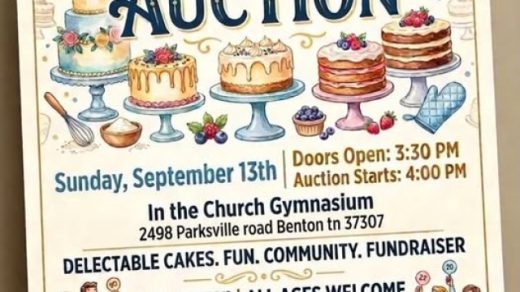 9/13 Cake Auction First Baptist Benton Youth Fundraiser