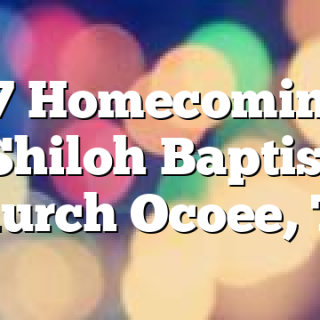 9/27 Homecoming at Shiloh Baptist Church Ocoee, TN
