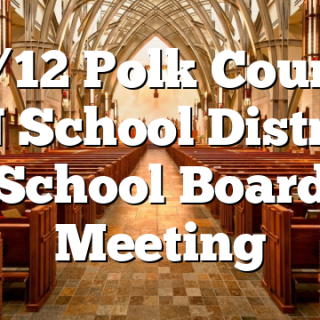 10/12 Polk County TN School District School Board Meeting
