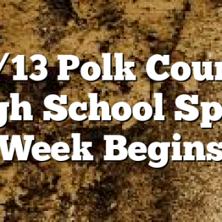 10/13 Polk County High School Spirit Week Begins