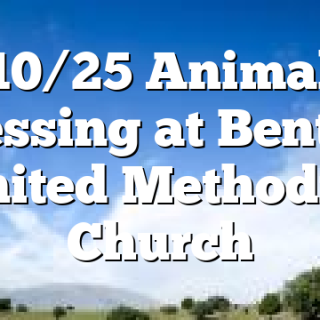 10/25 Animal Blessing at Benton United Methodist Church