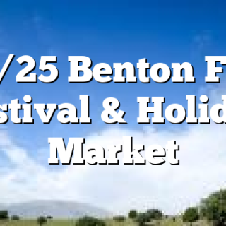 10/25 Benton Fall Festival & Holiday Market