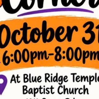 10/31 Blue Ridge Temple Baptist Church is Having Treats